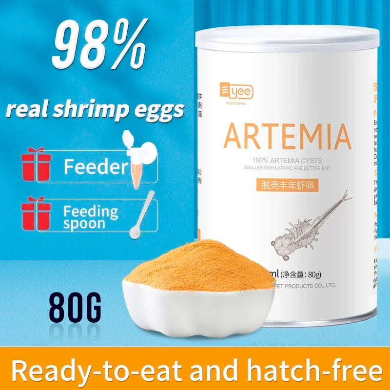Hatching-free Brine Shrimp Fish Feed Food Decapsulated Artemia Cysts Brine Shrimp Aquarium Fish Food Artemia