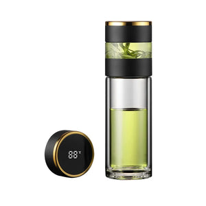 Tea Infuser Vacuum Flask Temperature LED Display 450ml Insulated Cup Stainless Steel Tumbler Thermos Bottle Travel Coffee Mug