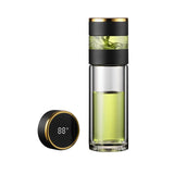 Tea Infuser Vacuum Flask Temperature LED Display 450ml Insulated Cup Stainless Steel Tumbler Thermos Bottle Travel Coffee Mug