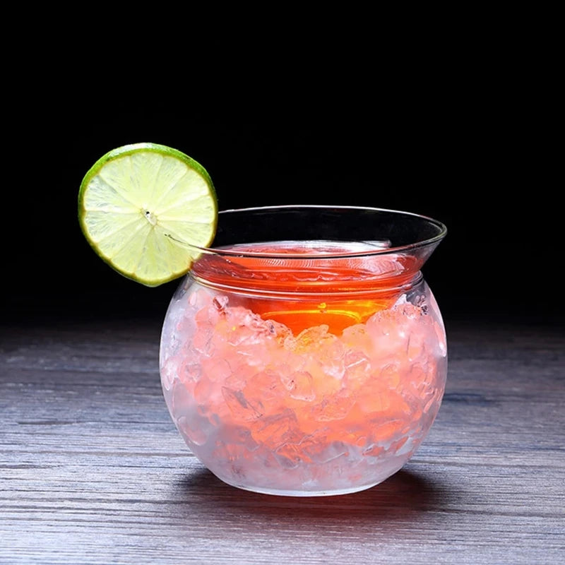 Cocktail Cup Triangle with Base Beverage Glasses Martini Molecular Creative Glass Ball Cup Party Drinking Ware Bar Accessories