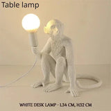 SANDYHA Nordic Retro Resin Monkey Wall Lamps for Living Room Home Decor Bedroom Led Lights Kitchen Island Dining Table Lightings