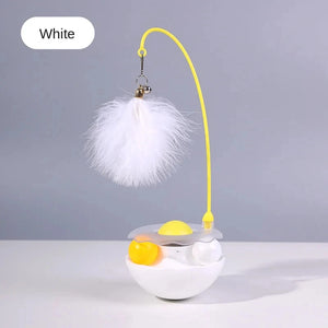 Tumbler Cat Toy Removable Stick Feather Scratching Ball Anti-Bite Turntable Interactive Toy Interesting Pet Supplies