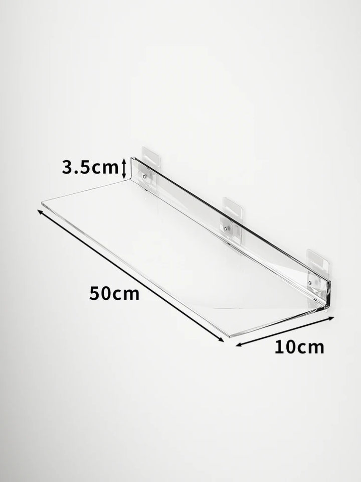 Acrylic Storage Rack Wall Panel No Need To Drill Holes, Bathroom, Bathroom, Kitchen Storage Rack, Organic Glass Strong Sticker