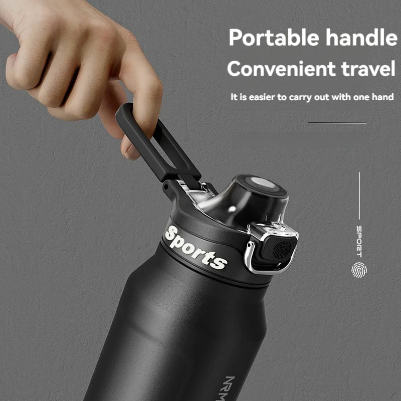 1L Thermos Water Bottle Stainless Steel Vacuum Flasks Keep Cold Hot Water Coffee bottles Portable Sport Gym Kettles With Straw