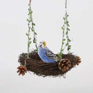 Rattan Round Rattan Bird Nest, Parrot Hanging Cages, Parrots, Pigeons Bedding, Rattan Weaving Bedding, Bird Play Toys