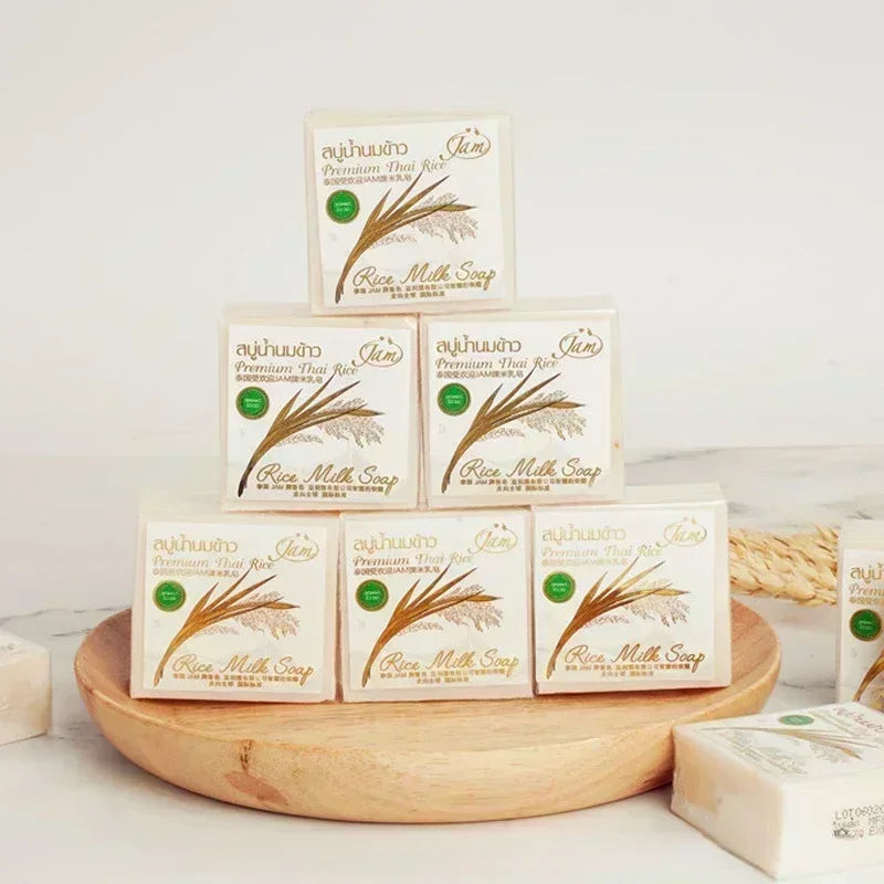 4 Pack JAM Original Rice Milk Soap from Thailand Handmade K-Brother Goat Milk Soap for Dropsshipping