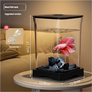 4K High-definition Desktop Fish Tank Acrylic Fish Tank Detachable Transparency Small Tank Multipurpose Amphibian Feeding Box