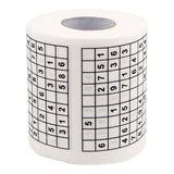 Sudoku game toilet paper, office and home puzzle roll paper, home creative fun toilet paper, wood pulp toilet paper