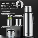 1.5L Thermos Bottle For Tea Stainless Stee Insulated Coffee Bottle Hot Water Bottles Vacuum Flask Mug Thermal Containers Cup