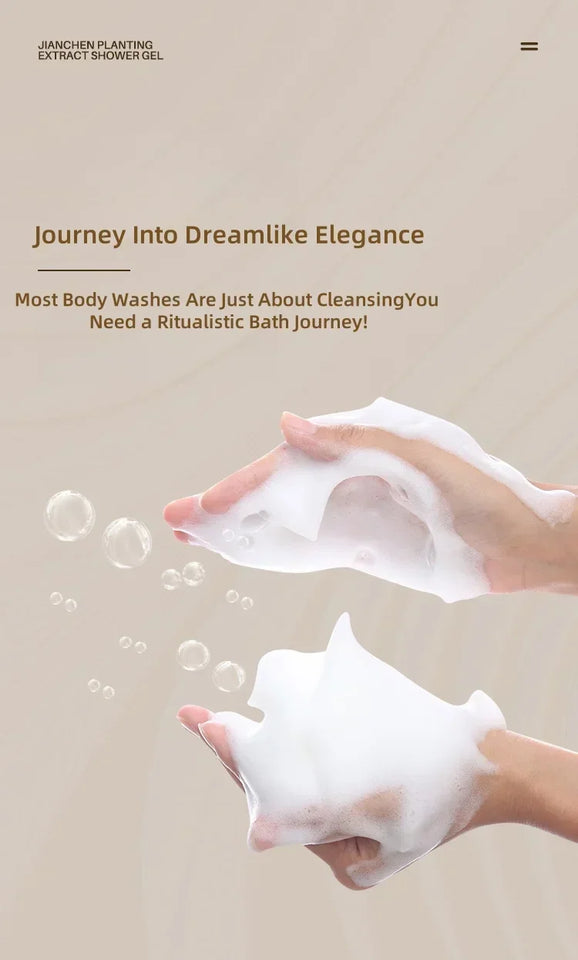 Body Elixir Shower Gel Protection Amino Acid Active Ingredients Rejuvenating Nourishing Zen Sandalwood Scent Mild Non-irritating