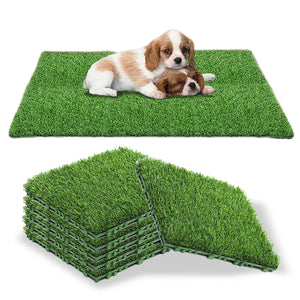 10 Pcs 12 Inchx12 Inch Fake Grass Deck Turf Tiles Interlocking Grass Deck Tiles Flooring Decor Pad for Garden Lawn Patio Balcony