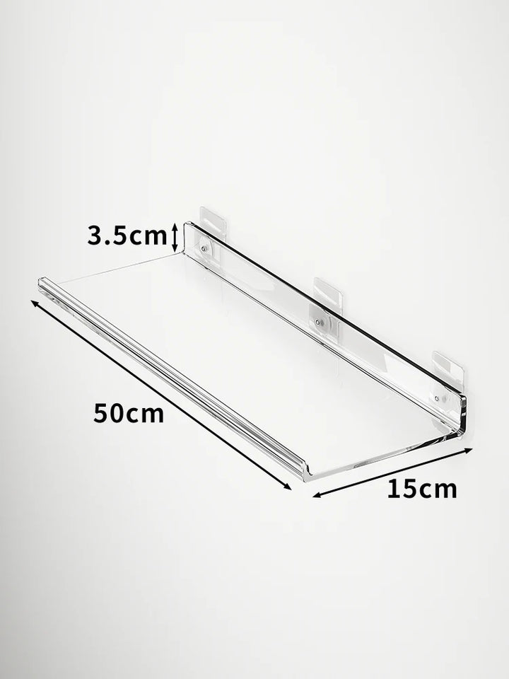 Acrylic Storage Rack Wall Panel No Need To Drill Holes, Bathroom, Bathroom, Kitchen Storage Rack, Organic Glass Strong Sticker
