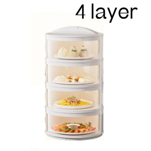 Anti Fly Vegetable Cover Food Insulation Covers 3/4/5 Layer Transparent Stackable Dustproof Leftovers Food Storage Box Container