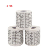 Sudoku game toilet paper, office and home puzzle roll paper, home creative fun toilet paper, wood pulp toilet paper