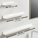 Multifunction Wall Mounted Bathroom Shelf ABS Self Adhesive Shower Storage Rack No-drill Stable Wall Organizer Kitchen Bathroom