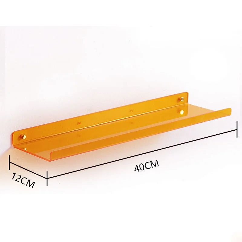 Acrylic Storage Rack Wall Panel No Need To Drill Holes, Bathroom, Bathroom, Kitchen Storage Rack, Organic Glass Strong Sticker