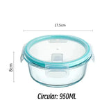 Glass Lunch Box Food Storage Containers, Meal Prep , Airtight Bento Box, for Microwave, Oven, Freezer and Dishwasher, BPA Free
