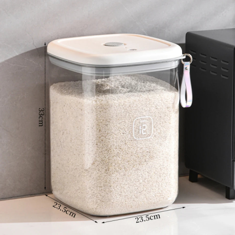 6L/12LSealed Rice Bucket Flour Storage Box Large Capacity Pet Grain Storage Bucket Cat Grain Bucket Miscellaneous Grain Rice Jar