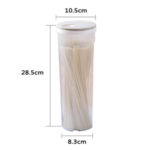 Noodles Storage Container Food Grade Plastic Transparent Airtight Kitchen Multi Compartment Sealed Jars Pantry Dry Food Cylinder