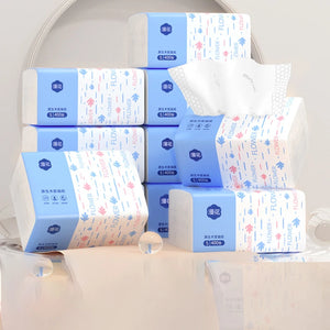 Diffuse Flower Paper 1 Pack 400 Paper Thickened Napkin S Size Household Paper Towel Comfortable Wood Facial Tissue Toilet Paper