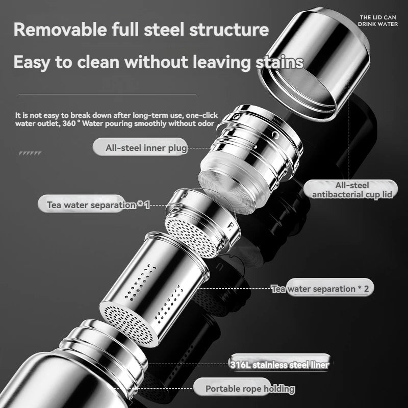 1.5L Thermos Bottle For Tea Stainless Stee Insulated Coffee Bottle Hot Water Bottles Vacuum Flask Mug Thermal Containers Cup