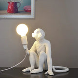 SANDYHA Nordic Retro Resin Monkey Wall Lamps for Living Room Home Decor Bedroom Led Lights Kitchen Island Dining Table Lightings