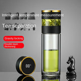 Tea Infuser Vacuum Flask Temperature LED Display 450ml Insulated Cup Stainless Steel Tumbler Thermos Bottle Travel Coffee Mug