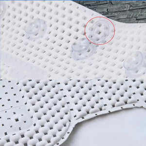 Non Slip BathTub Mat Suction Cup Bath Tub Pillow Headrest Long SPA Pillows Neck Cushion Hangable Waterproof Bathroom Accessories