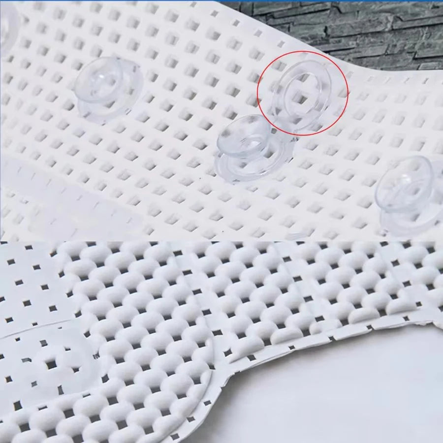 Non Slip BathTub Mat Suction Cup Bath Tub Pillow Headrest Long SPA Pillows Neck Cushion Hangable Waterproof Bathroom Accessories
