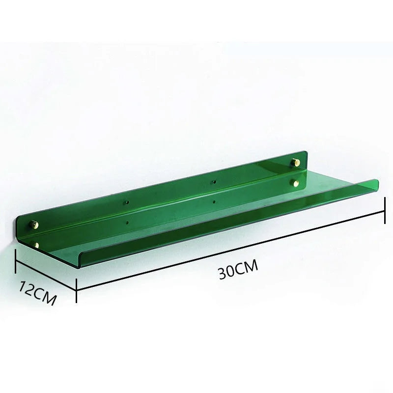 Acrylic Storage Rack Wall Panel No Need To Drill Holes, Bathroom, Bathroom, Kitchen Storage Rack, Organic Glass Strong Sticker