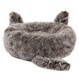 Cartoon Cat Bed Pet Nest Super Soft Warm Round Pet for Bed Semi Enclosed Dog and Cat House 2 in 1 Sleeping Bag Cat Princess Bed