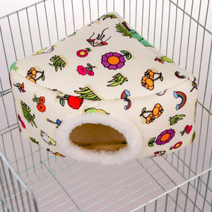 Parrot Cotton Nest Sleeping Bag Soft and Warm Bread Triangular Nest Cartoon Pattern Decoration Can Be Hung Inside The Cage