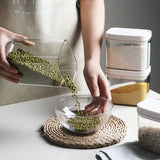 Clear Food Grade Plastic Storage Jar Airtight Seal for Kitchen Snacks Cereals Beans Kitchen Storage Organizer Kitchen Storage