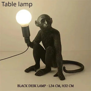 SANDYHA Nordic Retro Resin Monkey Wall Lamps for Living Room Home Decor Bedroom Led Lights Kitchen Island Dining Table Lightings