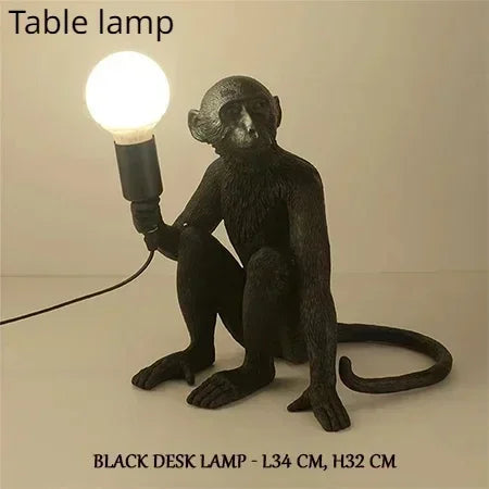 SANDYHA Nordic Retro Resin Monkey Wall Lamps for Living Room Home Decor Bedroom Led Lights Kitchen Island Dining Table Lightings