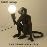 SANDYHA Nordic Retro Resin Monkey Wall Lamps for Living Room Home Decor Bedroom Led Lights Kitchen Island Dining Table Lightings
