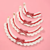 Cute Bow-knot Hand-knitted Saliva Towel  Kitten Cat Puppy  Adjustable Collar Pet Decorative Dog Cat Collar Pet dog Accessories