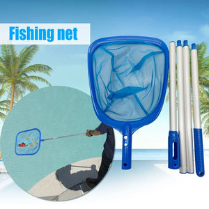 Fish Pond Skimmer Net Telescopic Pool Ponds Cleaning Net Detachable Durable Lightweight Multifunctional Debris Tools Accessories