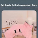 Dog Bathrobe Super Absorbent Coral Fleece Bathrobe Dry Hair Quickly, Warm and Comfortable Soft Dog Drying Jacket