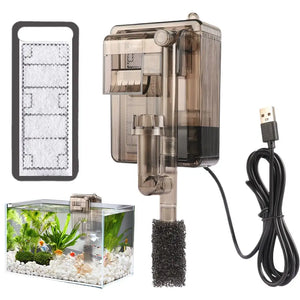 Fish Tank Filter Water Pumps External Hang Up Filter For Aquarium Filter Oxygen Submersible Water Purifier Suspended Filter