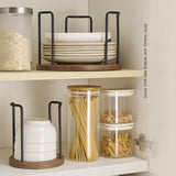 BAKALA Walnut kitchen bowl rack, countertop, multifunctional bowl and dish storage rack, draining utensil and bowl storage rack