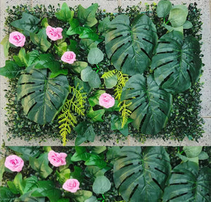 Green Artificial Plants Wall Panel Plastic Outdoor Lawns Fake Flowers Decor  Wedding Backdrop Party Garden Grass Flower Wall