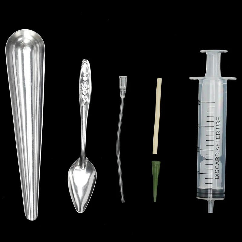 Bird Feeding Dropper Hose Small Pet Feeder Water Needle Tube Liquid Injection Hose Parrot Feeding Syringe Spoon Kits