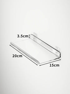 Acrylic Storage Rack Wall Panel No Need To Drill Holes, Bathroom, Bathroom, Kitchen Storage Rack, Organic Glass Strong Sticker