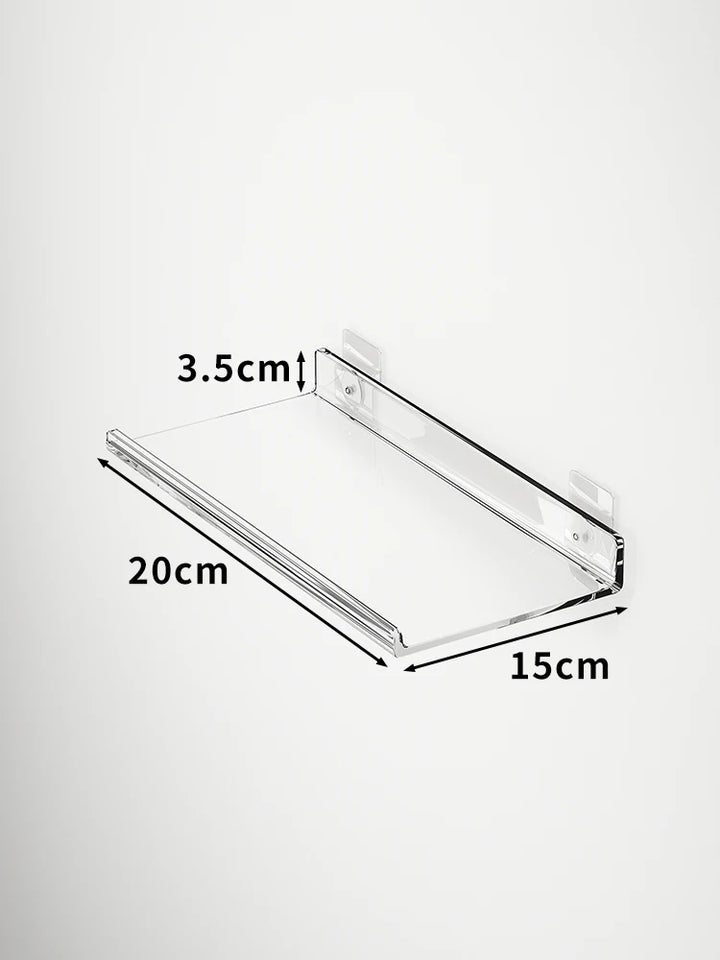 Acrylic Storage Rack Wall Panel No Need To Drill Holes, Bathroom, Bathroom, Kitchen Storage Rack, Organic Glass Strong Sticker