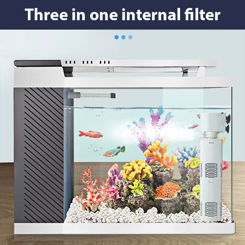 20W Aquarium Filter Pump Fish Tank Submersible Silent Oxygen Aerator Water Change Pump Aquarium Air Pump Wave Maker 880L/H