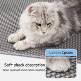 Large Cat Litter Mat Waterproof Double Layer Non-Slip Washable Pet Litter Box Mat Durable Sand Trapper Cat Scratcher