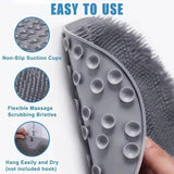 Foot Wash Mat Silicone Sponge Body Brush in The Shower Reusable Wall Mounted Back  Silicone Bath Foot Massage Pad Shower