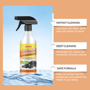 120ml Kitchen Degreaser Spray Household Oil Stain Deep Cleaning Stove Utensils Foam Cleaner Renewed Shine for Kitchen Appliances