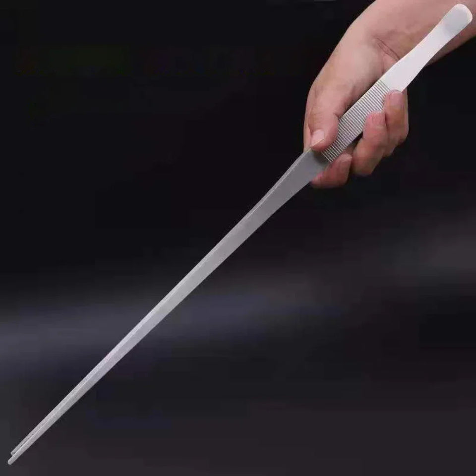 Stainless Steel Aquarium Tweezers Set (27/38/48cm) - Curved Aquascaping Tools for Plants & Feeding, Fish Tank Maintenance Kit